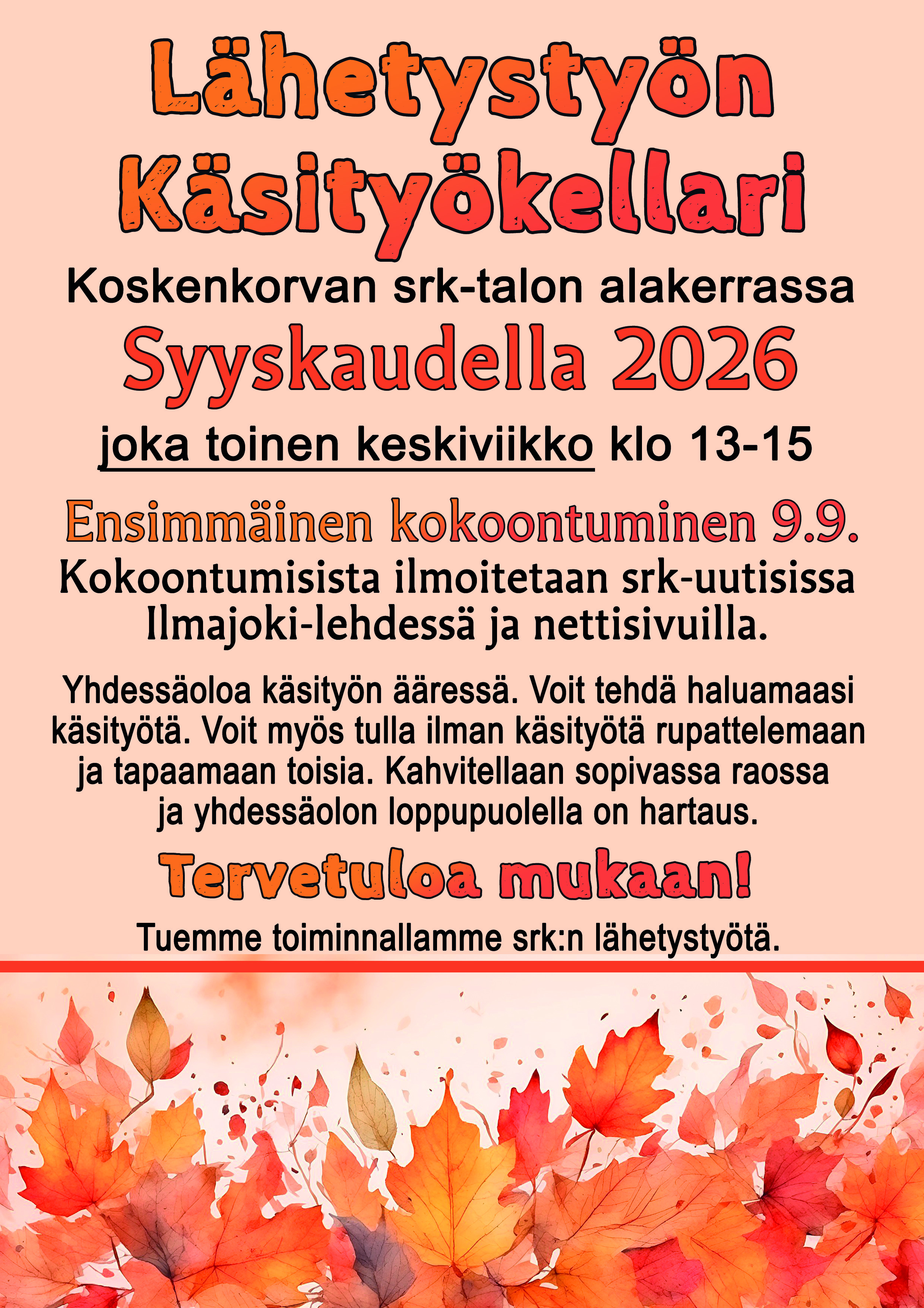 Käsityökellarin syksy 2026
